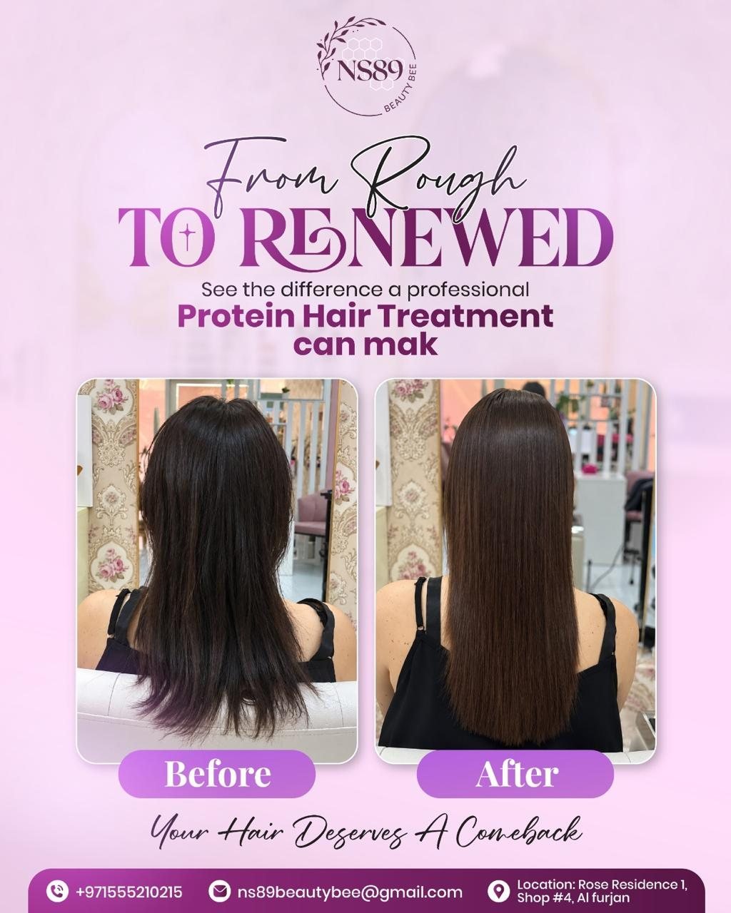Protein hair treatment — from rough to renewed